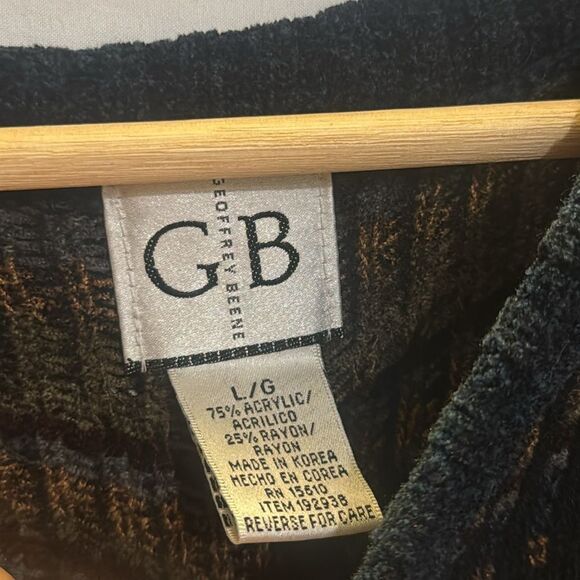 Vtg Geoffrey Beene striped cozy pullover sweater size large - Picture 7 of 8